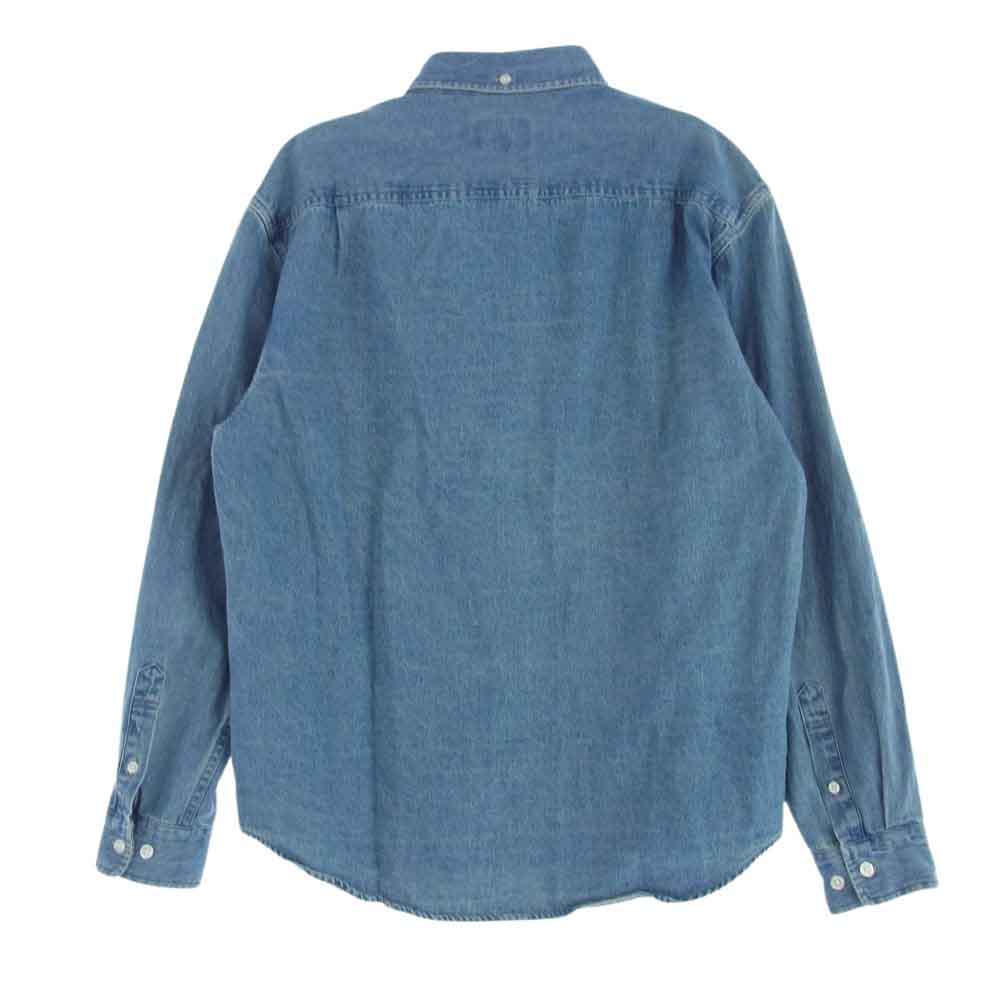 Supreme シュプリーム 20AW Classic Logo Denim Shirt クラシック ロゴ デニム シャツ 長袖 インディゴブルー系 S【中古】