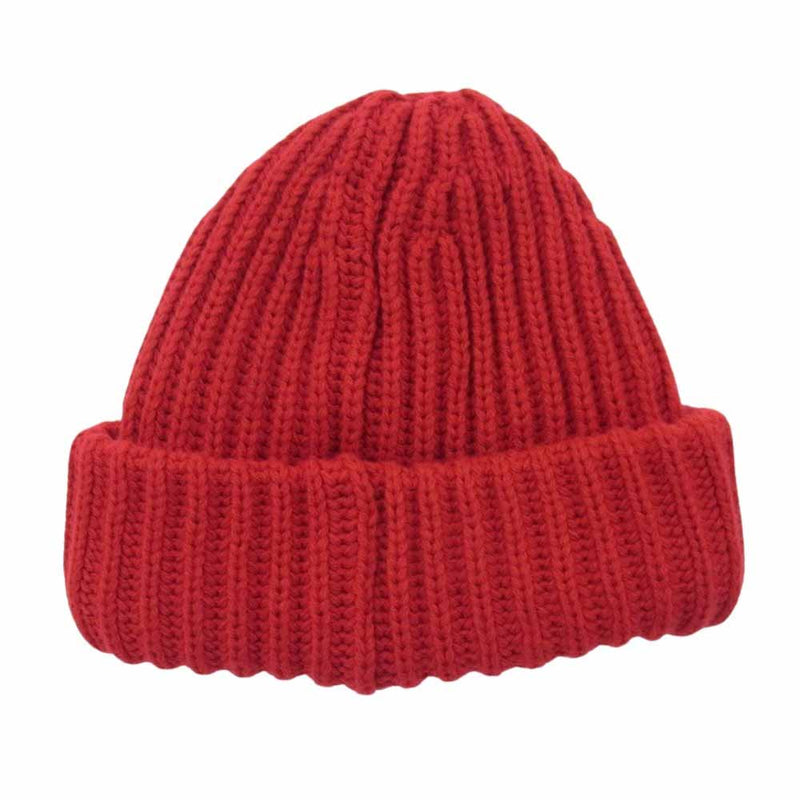 Supreme シュプリーム 23AW Classic Logo Chunky Ribbed Beanie クラシック ロゴ チャンキー リブ ビーニー ニットキャップ レッド系【美品】【中古】