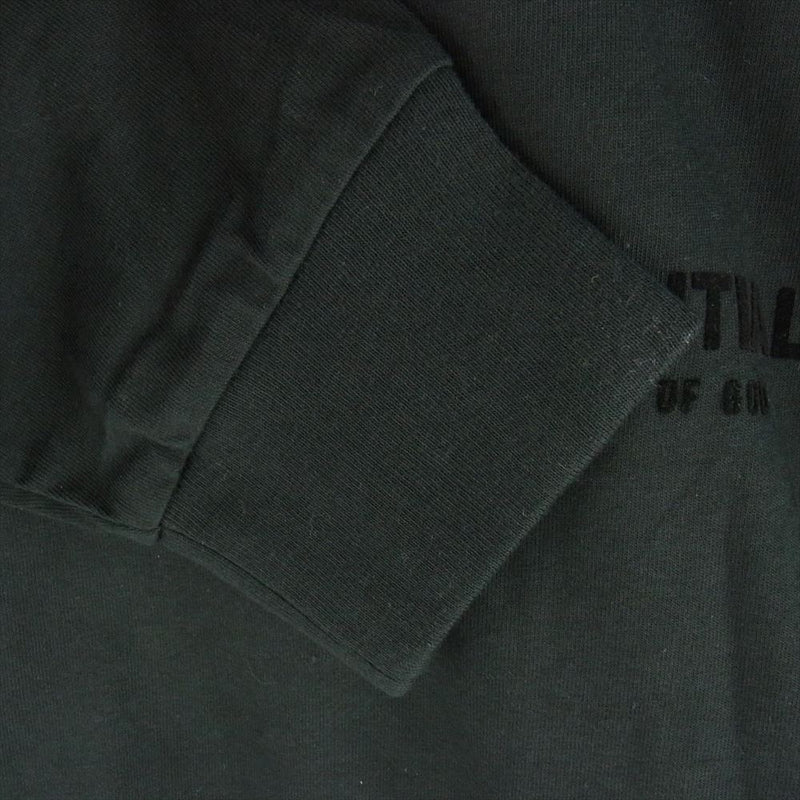 FEAR OF GOD フィアオブゴッド ESSENTIALS エッセンシャルズ ロゴ モックネック Tシャツ ロング スリーブ カットソー 長袖 グレー系 S【中古】