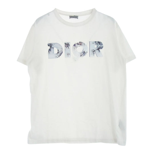 Dior ディオール 20SS 023J615B0554　 DANIEL ARSHAM ダニエル アーシャム ロゴ プリント Tシャツ 半袖 ホワイト系 S【中古】