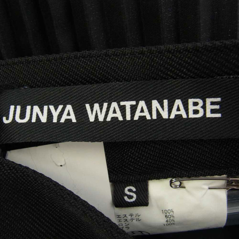 JUNYA WATANABE COMME des GARCONS ジュンヤワタナベコムデギャルソン AD2023 JL-P002-051 異素材切替 プリーツ加工 ドッキング ブラック系 S【美品】【中古】