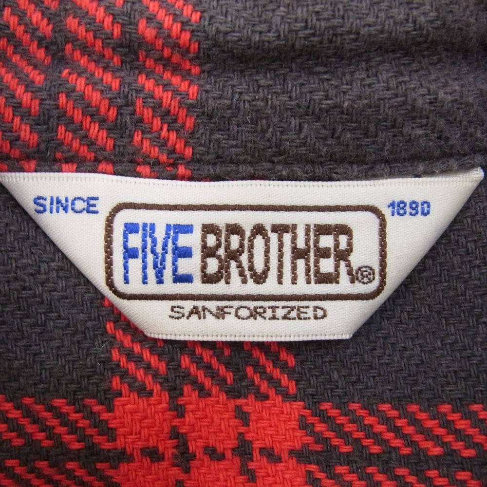 FIVE BROTHER ファイブブラザー チェック 長袖 ネル シャツ M【中古】