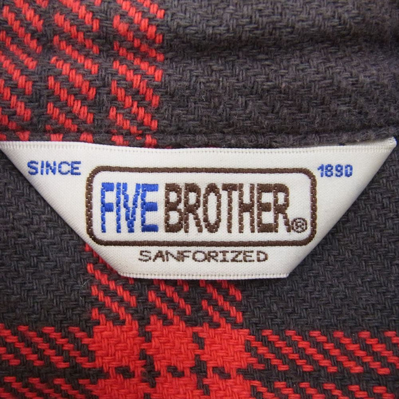 FIVE BROTHER ファイブブラザー チェック 長袖 ネル シャツ M【中古】