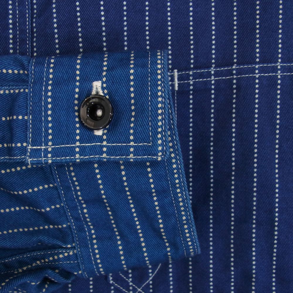 SUGAR CANE シュガーケーン SC25551 WABASH STRIPE WORK SHIRT ストライプ ワーク シャツ M【中古】