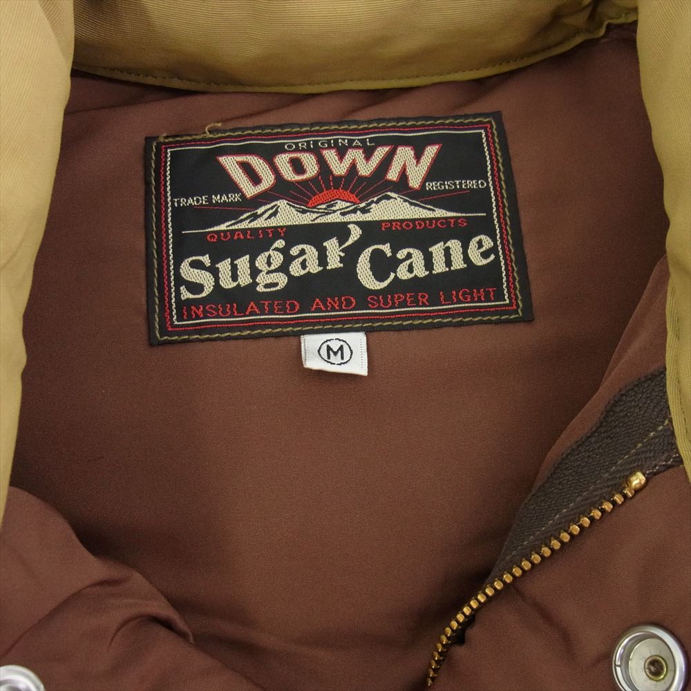 SUGAR CANE シュガーケーン SC12340 LATHER YOKE DOWN VEST レザーヨーク ダウン ベスト ベージュ系 M【中古】