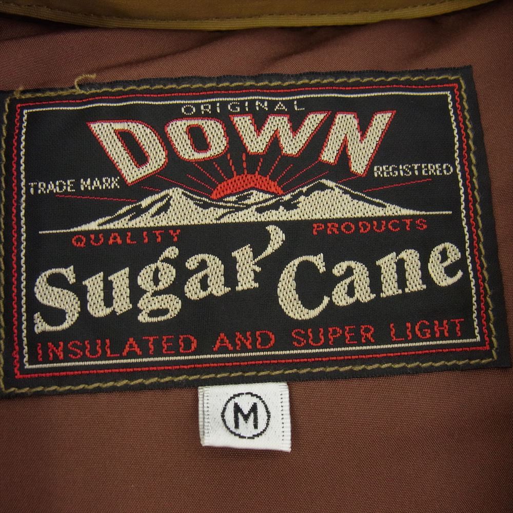 SUGAR CANE シュガーケーン SC12340 LATHER YOKE DOWN VEST レザーヨーク ダウン ベスト ベージュ系 M【中古】