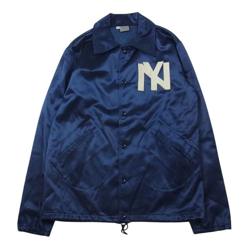 エベッツフィールドフランネルズ NY ロゴ ワッペン コーチ ジャケット ネイビー系 M【中古】