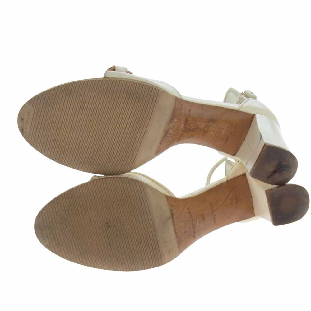 【正規品】Balenciaga ヒールボアサンダル レア商品 BALENCIAGA バレンシアガ レザー ベルト ヒール サンダル