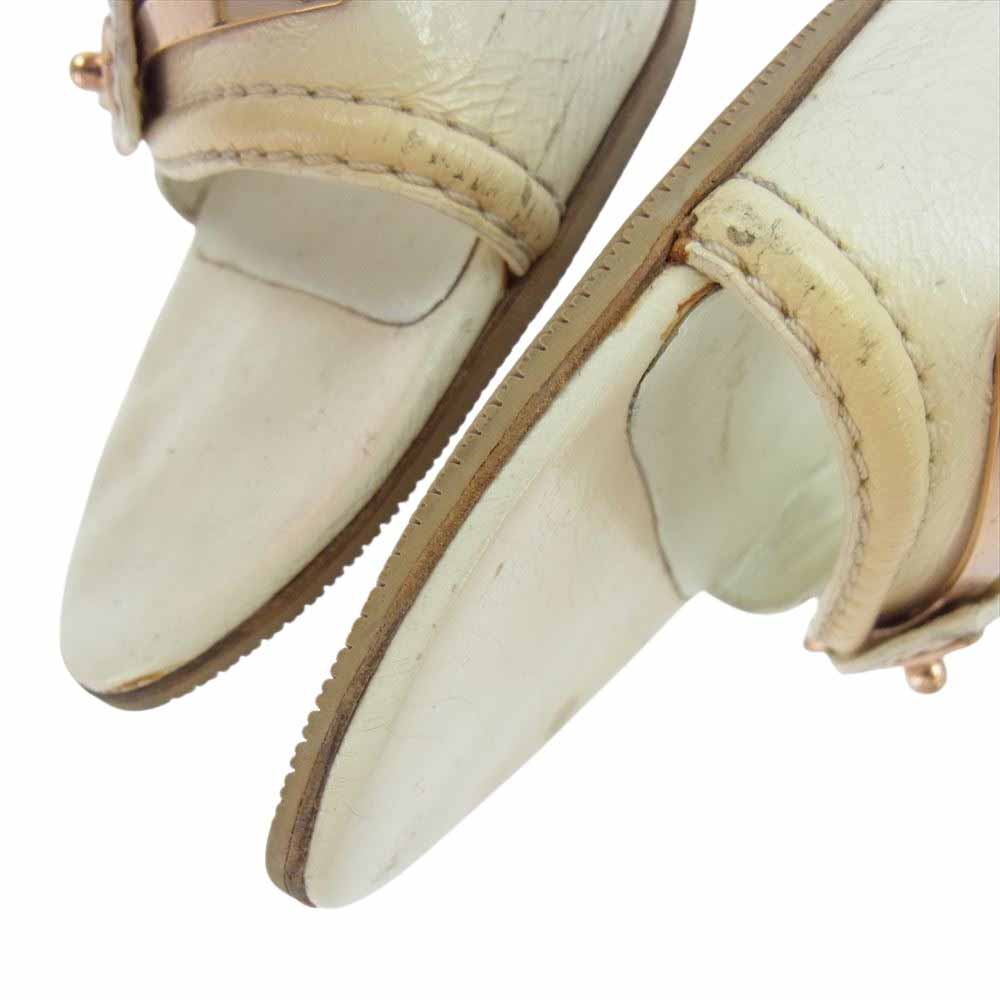 【正規品】Balenciaga ヒールボアサンダル レア商品 BALENCIAGA バレンシアガ レザー ベルト ヒール サンダル