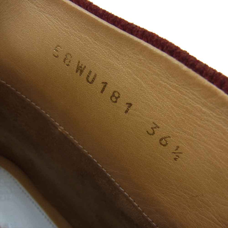 MAISON MARTIN MARGIELA メゾンマルタンマルジェラ 58WU181 22ライン レザー ヒール ショート ブーツ レッド系 36.5【中古】