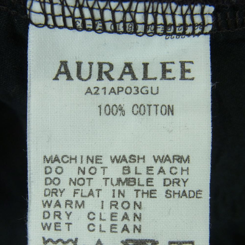 AURALEE オーラリー 21AW A21AP03GU SUPER SOFT HEAVY SWEAT PANTS 裾ジップ スーパーソフト ヘビー スウェット パンツ ダークグレー系 4【中古】