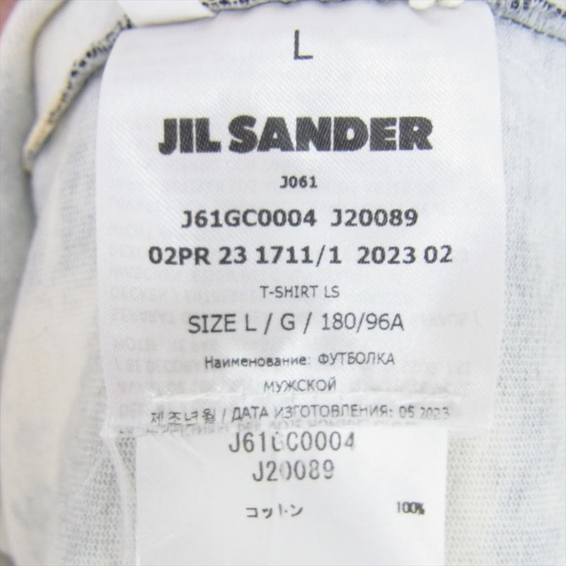 JIL SANDER ジルサンダー 23AW J61GC0004 Floral print cotton longsleeve フローラル プリント コットン ロングスリーブ 長袖 カットソー Tシャツ ロンT イエロー系 L【中古】