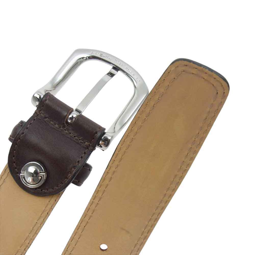 Orobianco オロビアンコ GENUINE LEATHER レザー ベルト ダークブラウン系【中古】