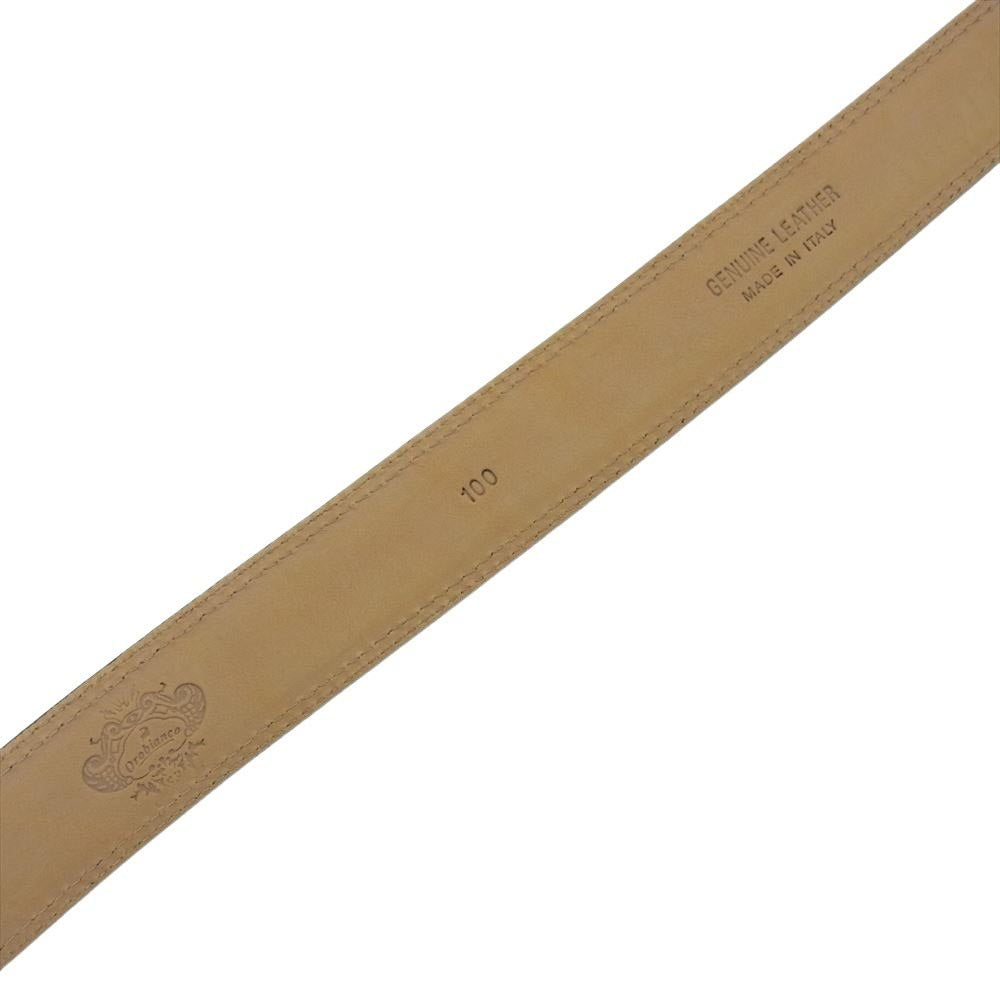 Orobianco オロビアンコ GENUINE LEATHER レザー ベルト ダークブラウン系【中古】