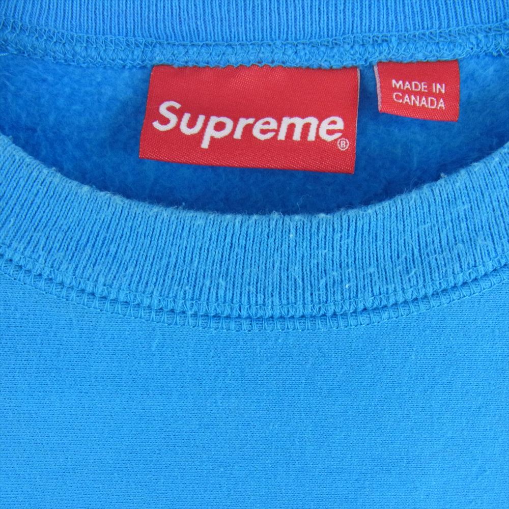 Supreme シュプリーム 18AW Box Logo Crewneck ボックスロゴ クルーネック スウェット トレーナー ライトブルー系 L【中古】