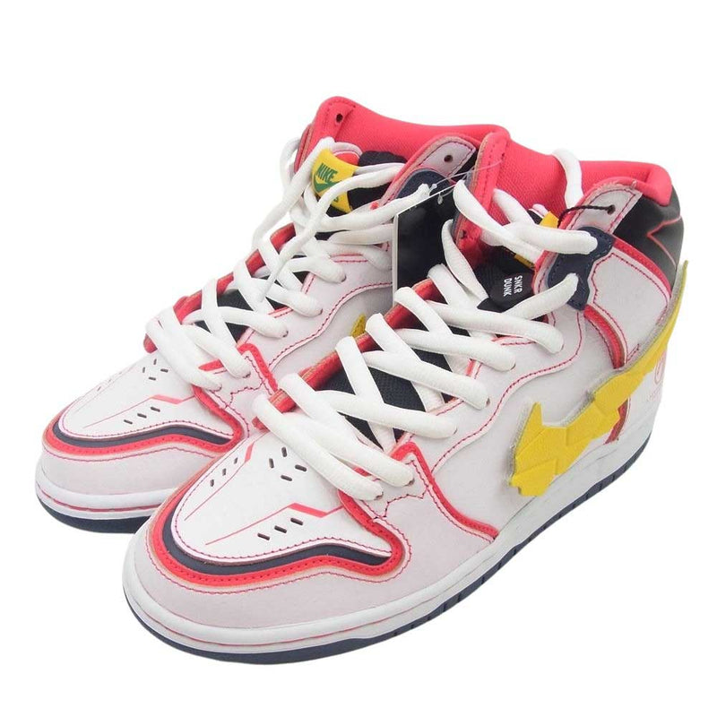 NIKE ナイキ DH7717-100 × Gundam Unicorn ガンダム ユニコーン SB Dunk エスビー ダンク High PRO QS ハイカット スニーカー  ホワイト系 ピンク系 26cm【極上美品】【中古】