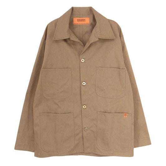 ユニバーサルオーバーオール T/C TWILL COVERALL TCツイル カバーオール ワークジャケット ブラウン系 M【中古】