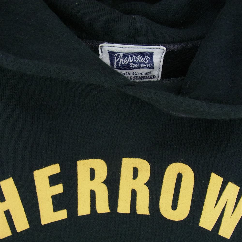Pherrow's フェローズ TRADE MARK プリント パーカー ダークグリーン系 40【中古】