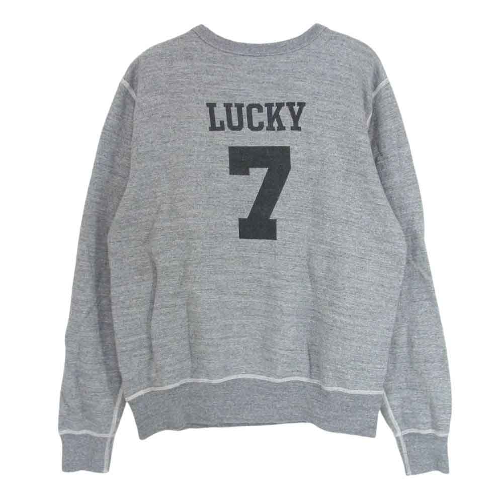 Buzz Rickson's バズリクソンズ BR67774 7th FTR BOMB SQ SET-IN CREW　SWEAT プリント ロゴ スウェット グレー系 L【中古】