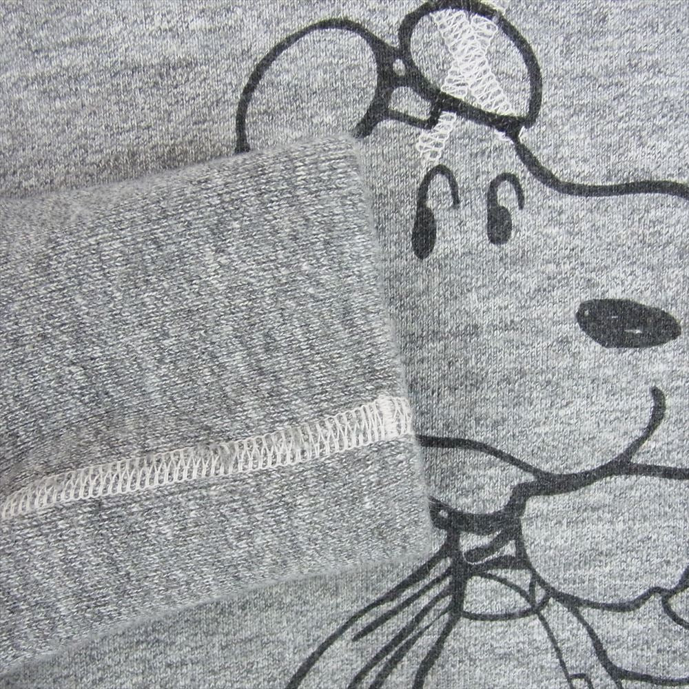 Buzz Rickson's バズリクソンズ BR67793 PEANUTS ピーナッツ セットイン ガゼット プリント クルーネック スウェット トレーナー グレー系 L【中古】