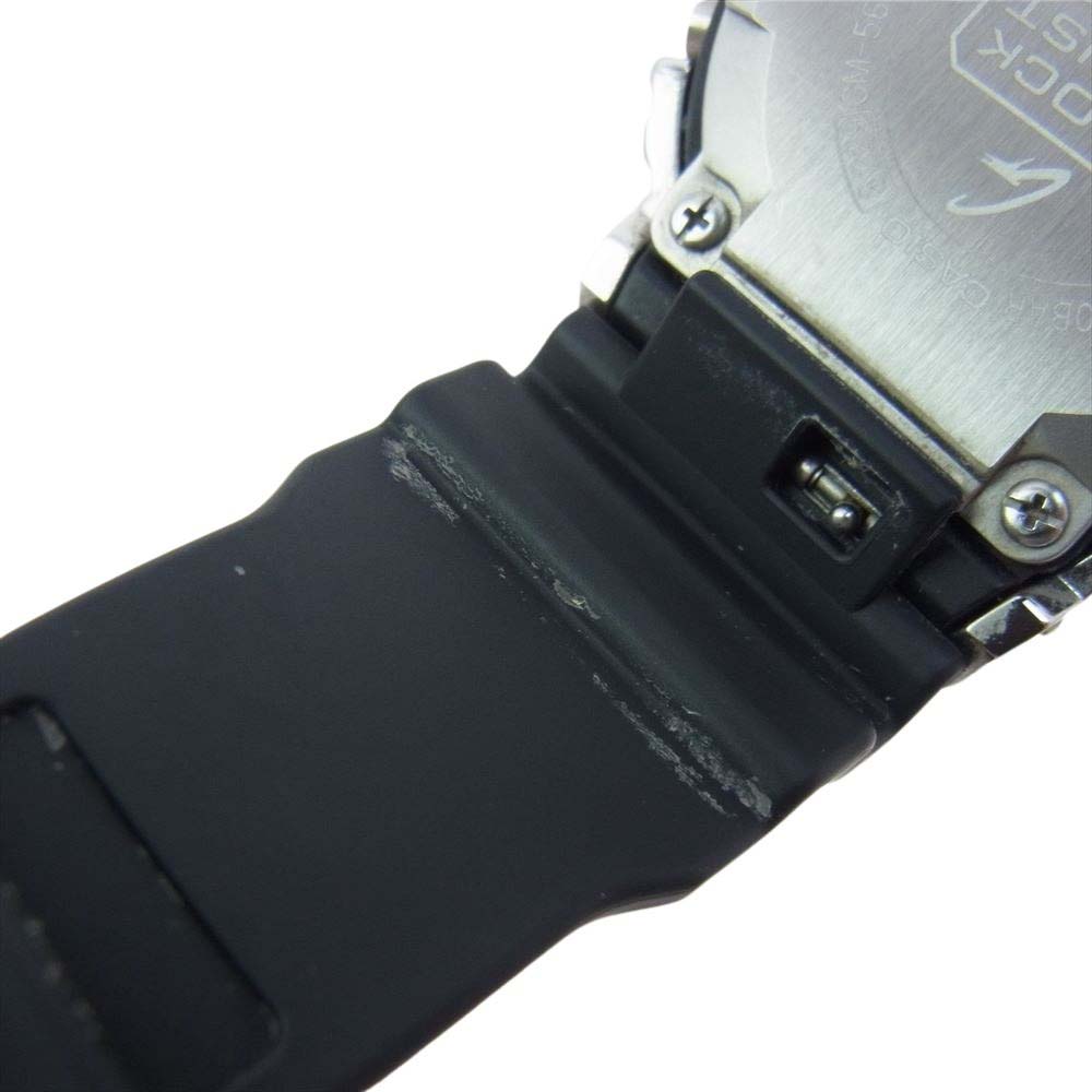 G-SHOCK ジーショック GM-5600-1JF  メタル スクエア ラバーバンド クォーツ ショックレジスト デジタル ウォッチ 時計 ブラック系 シルバー系【中古】