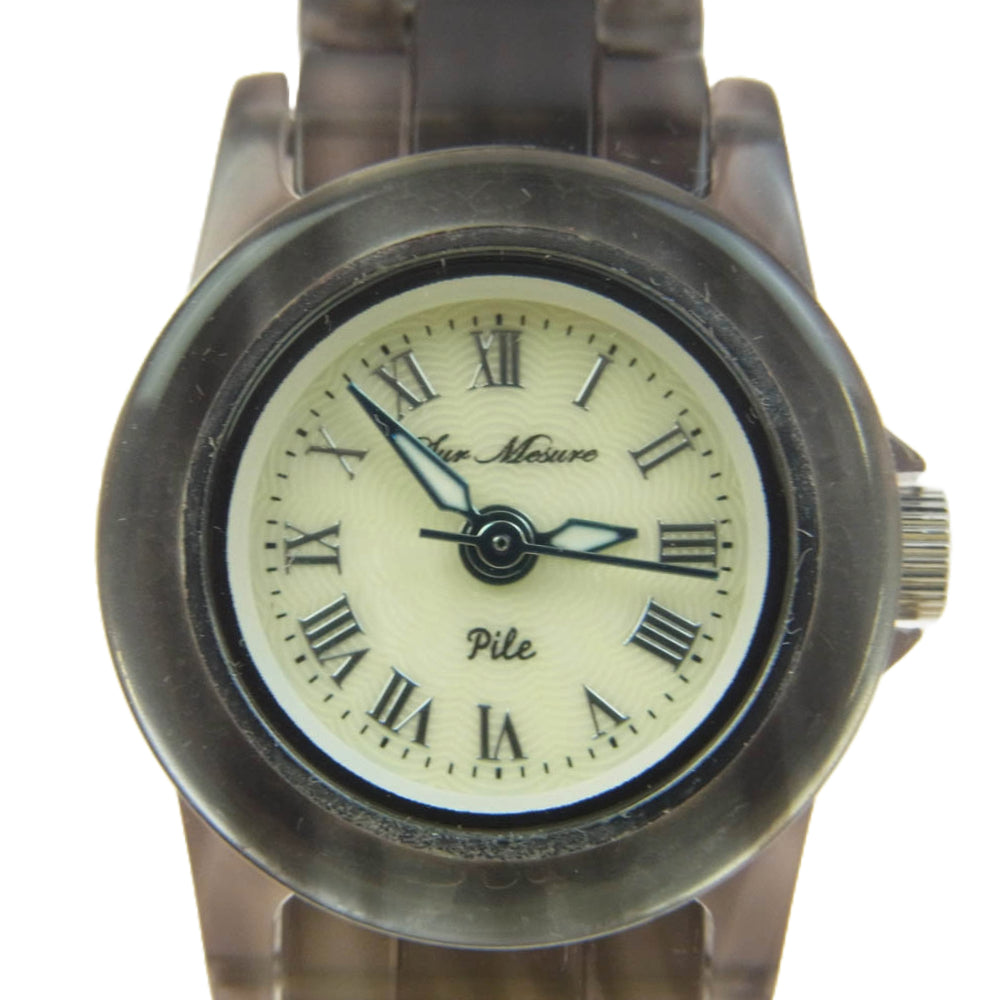 ヒロブ Sur Mesure Mini Aneth ミニ アネット シュール メジュール レディース 腕時計 クリア系 グレー系【中古】