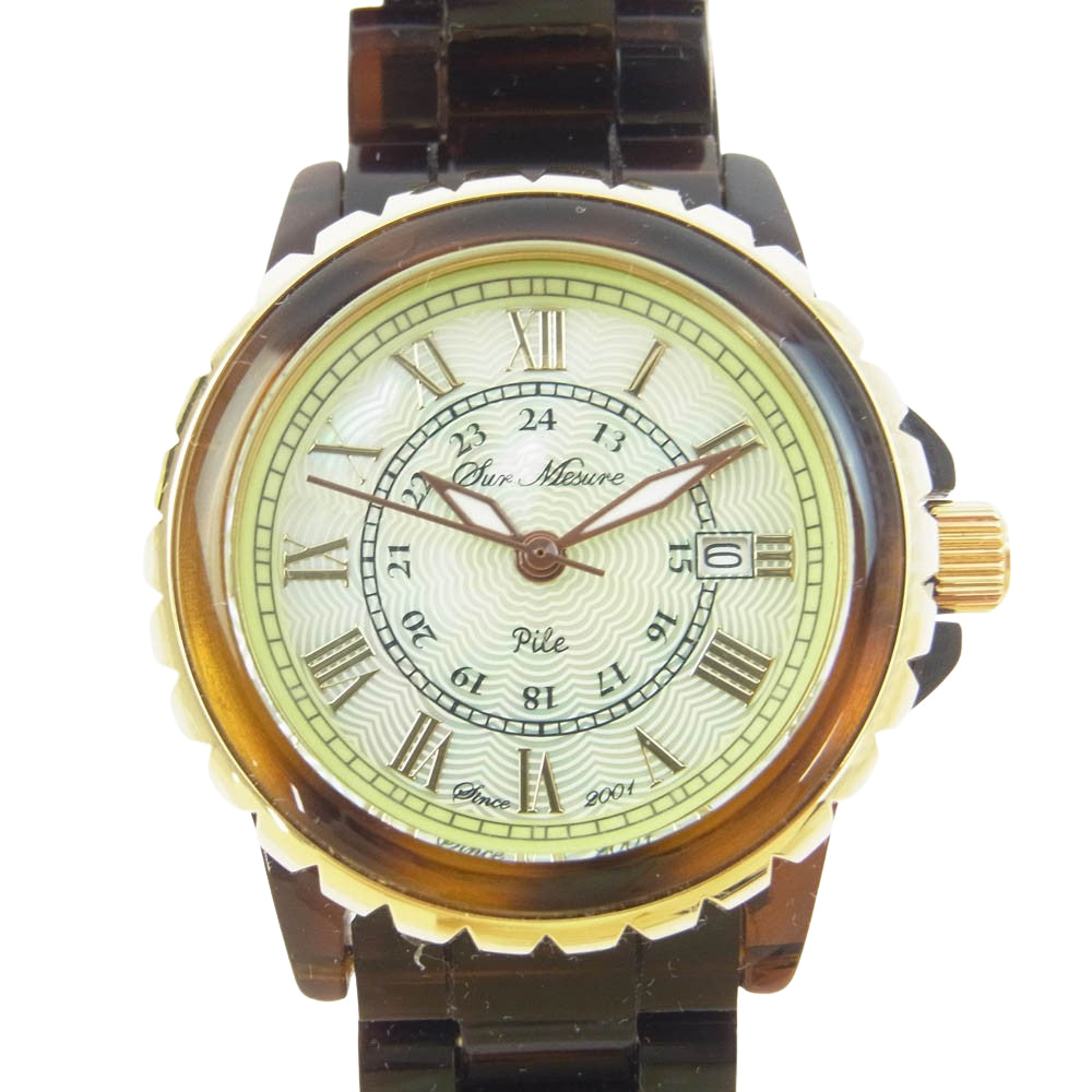 ヒロブ Sur Mesure シュール メジュール レディース 腕時計 ブラウン系 ゴールド系【中古】