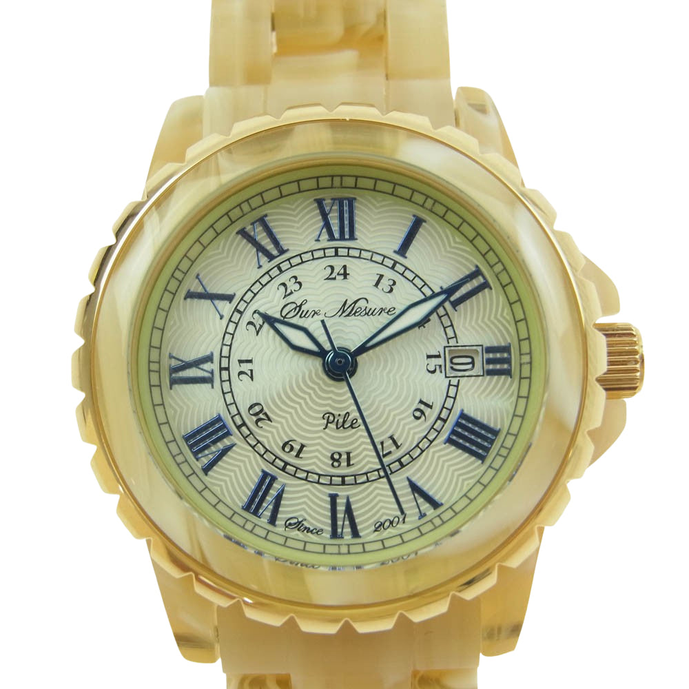 ヒロブ Sur Mesure シュール メジュール レディース 腕時計 ベージュ系 ゴールド系【中古】