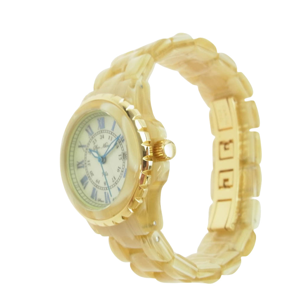 ヒロブ Sur Mesure シュール メジュール レディース 腕時計 ベージュ系 ゴールド系【中古】