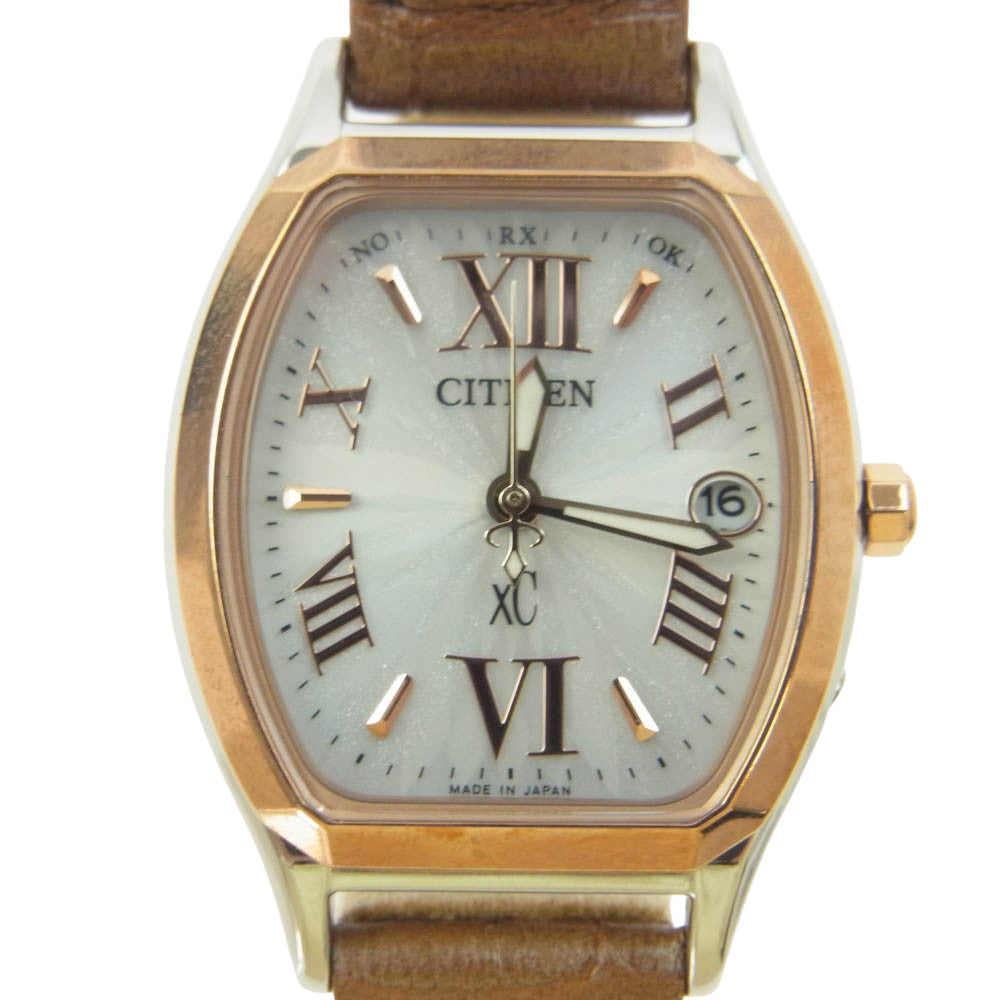 CITIZEN シチズン H058-TO21247 クロスシー レディース 腕時計 ブラウン系 ゴールド系【中古】