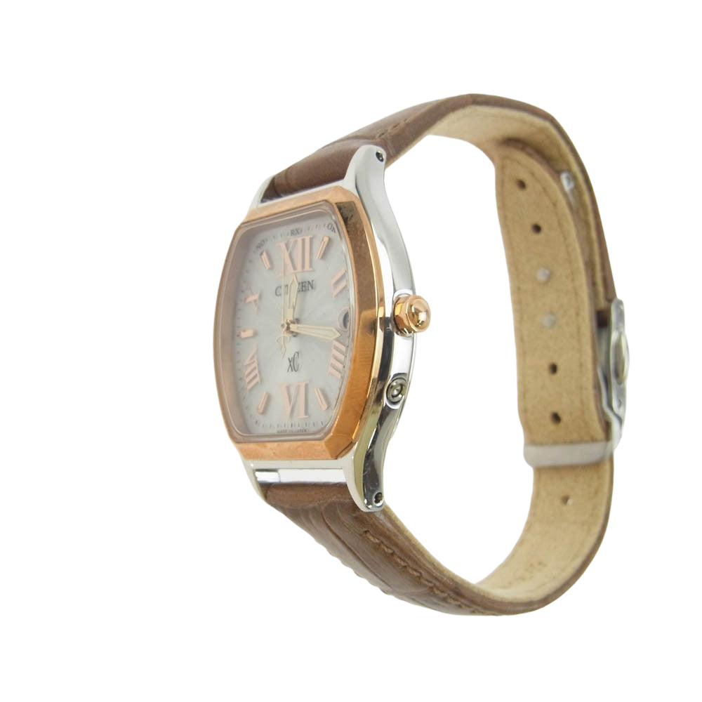 CITIZEN シチズン H058-TO21247 クロスシー レディース 腕時計 ブラウン系 ゴールド系【中古】