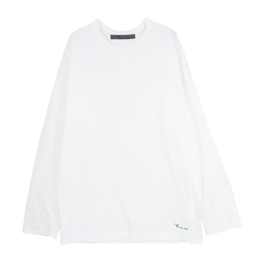 Y's Yohji Yamamoto ワイズ ヨウジヤマモト 23AW MJ-T81-083 Y's for men クルーネック 長袖 カットソー ホワイト系 3【中古】