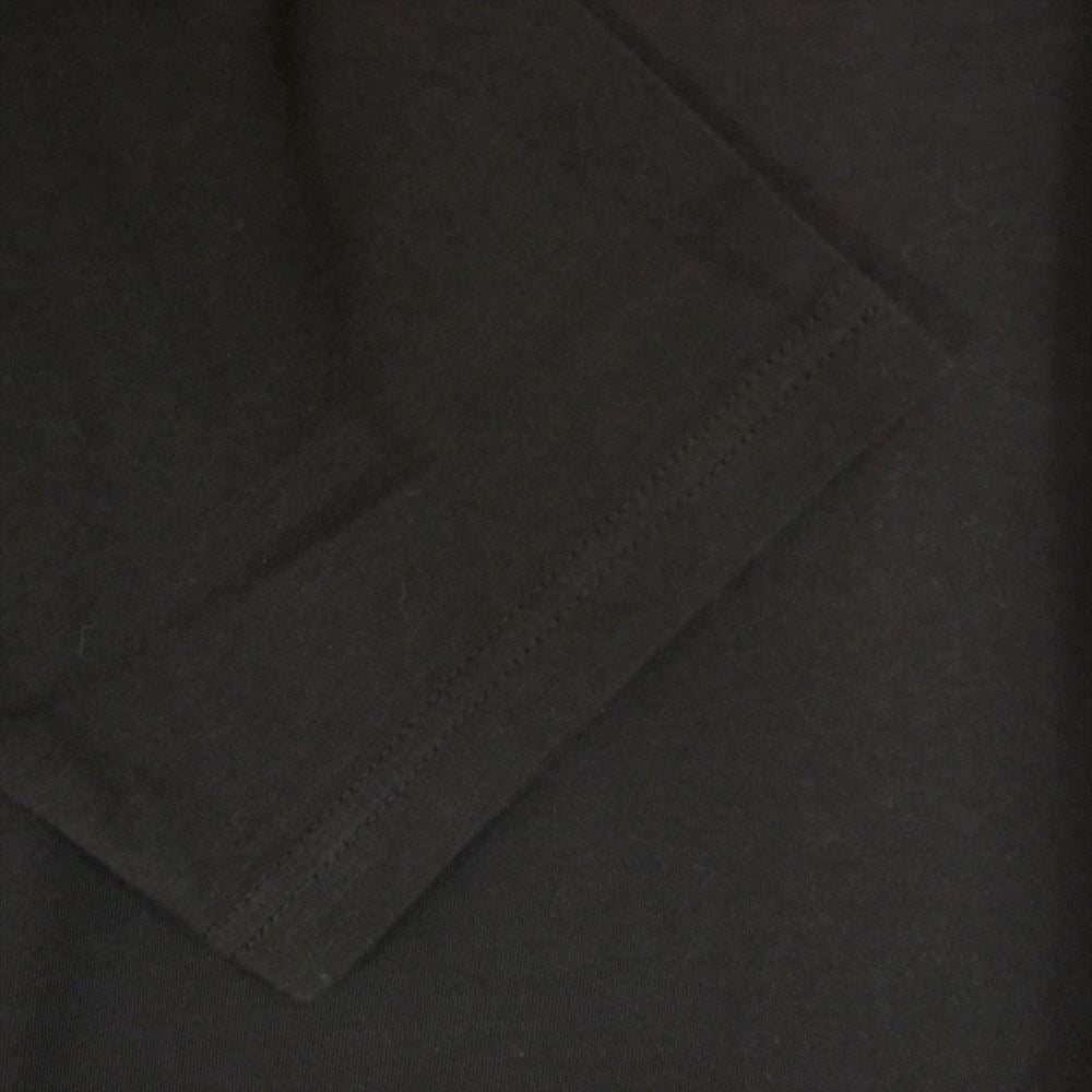 Yohji Yamamoto POUR HOMME ヨウジヤマモトプールオム 24ss HS-T03-70-3-03 丸首 長袖 ロング スリーブ カットソー ブラック系 3【美品】【中古】