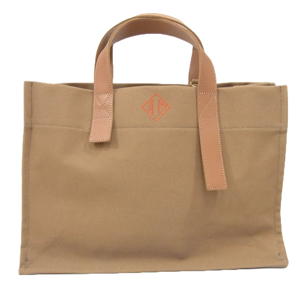 ジェイエヌハーツ Classic Mushroom 牛革 帆布 キャンバス ハンドバッグ ブラウン系【中古】