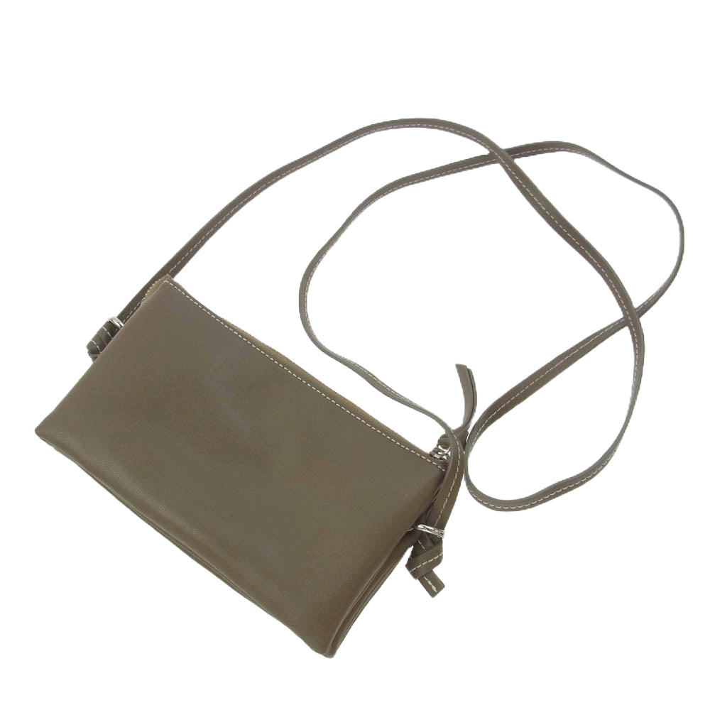 ヨンファ osaifubag お財布バッグ レザー ユーティリティー ミニショルダーバッグ ベージュ系【中古】