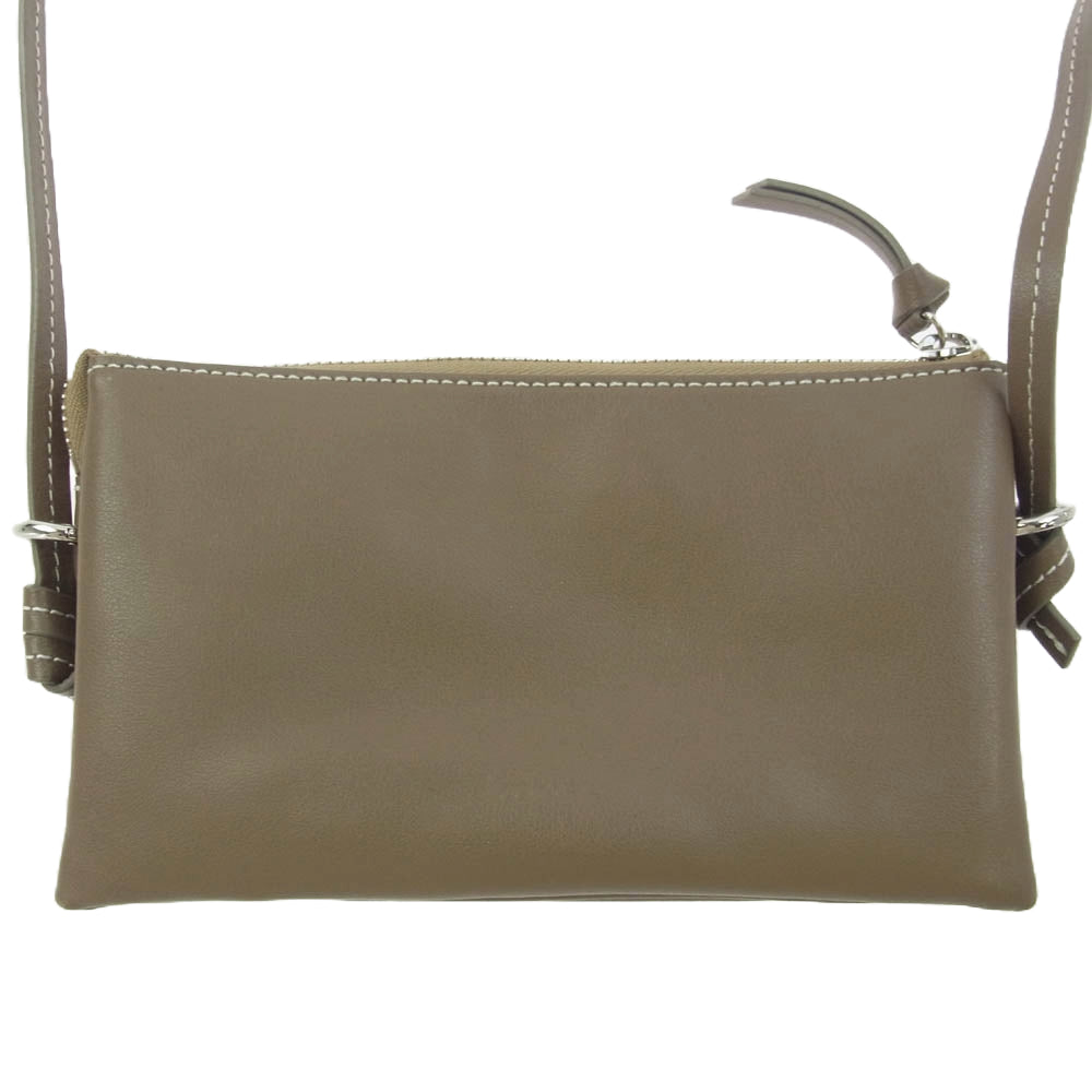 ヨンファ osaifubag お財布バッグ レザー ユーティリティー ミニショルダーバッグ ベージュ系【中古】