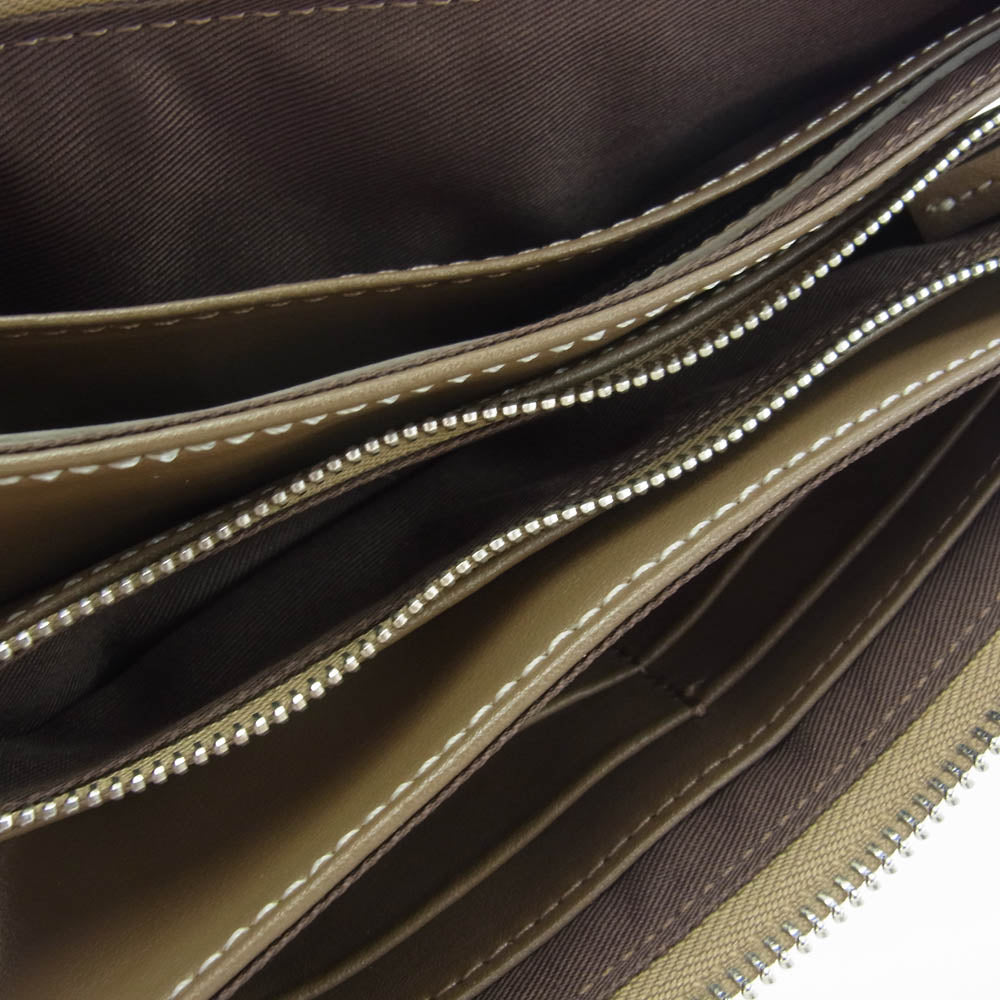 ヨンファ osaifubag お財布バッグ レザー ユーティリティー ミニショルダーバッグ ベージュ系【中古】