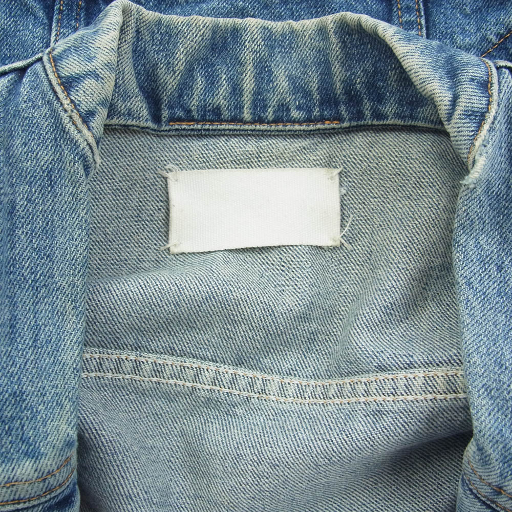 MAISON MARTIN MARGIELA メゾンマルタンマルジェラ 01SS MOD 31 K048 アーカイブ ヴィンテージ イタリア製 ここのえタグ 白タグ 四つタグ ユーズド加工 デニム ジャケット ボレロ【中古】