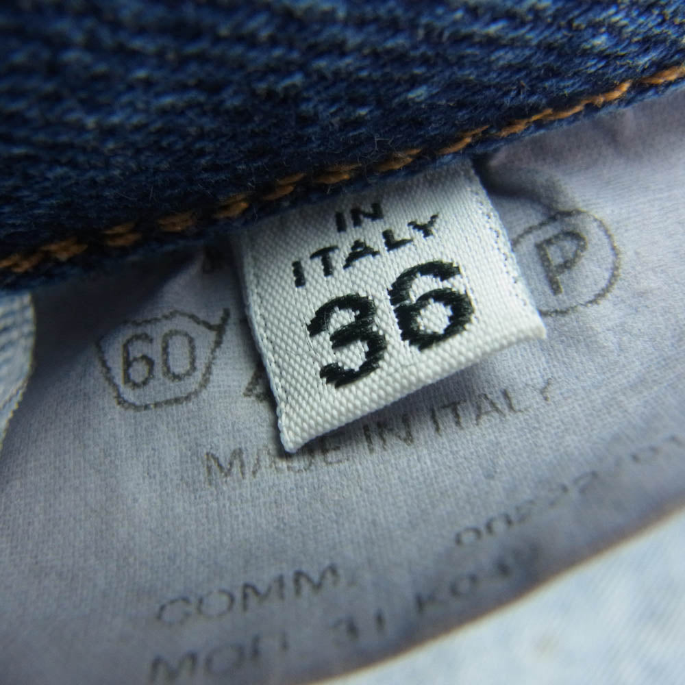 MAISON MARTIN MARGIELA メゾンマルタンマルジェラ 01SS MOD 31 K048 アーカイブ ヴィンテージ イタリア製 ここのえタグ 白タグ 四つタグ ユーズド加工 デニム ジャケット ボレロ【中古】