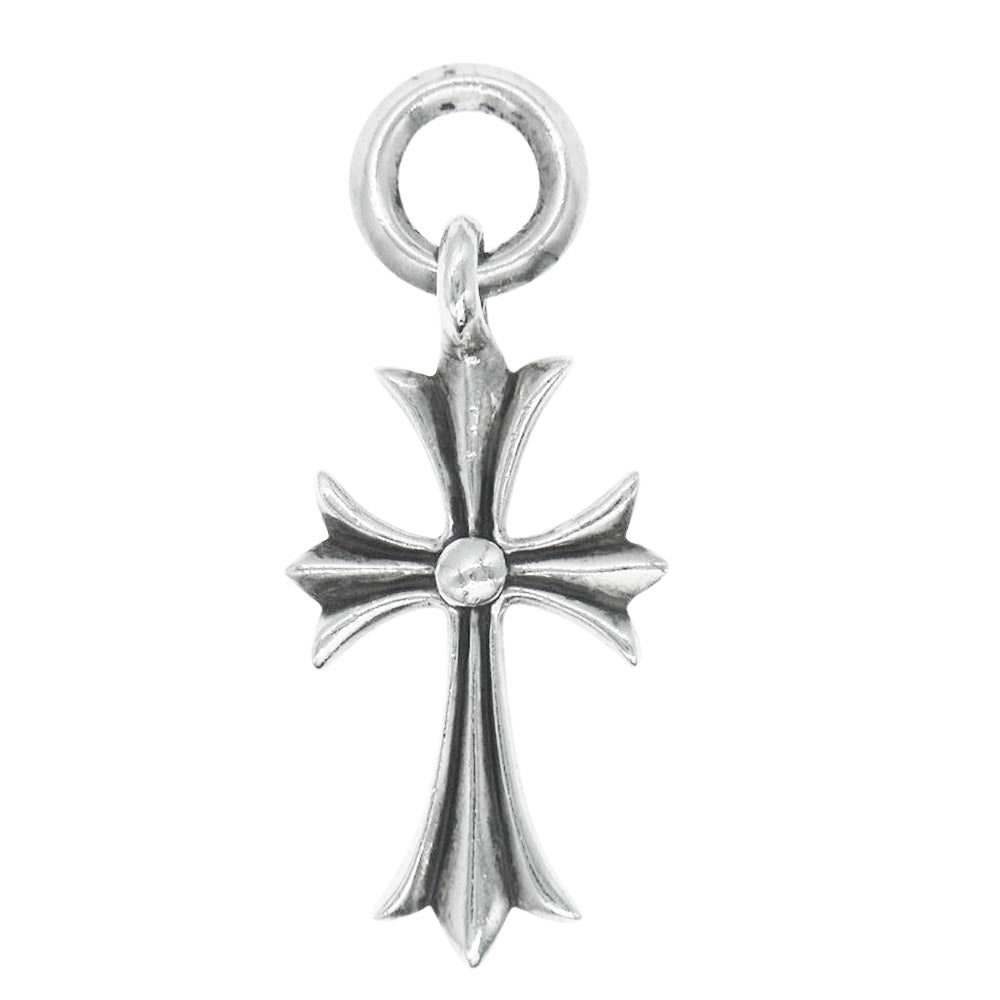 CHROME HEARTS クロムハーツ（原本無） TINY CH CROSS タイニー CHクロス チャーム ネックレス ペンダント トップ シルバー系【中古】