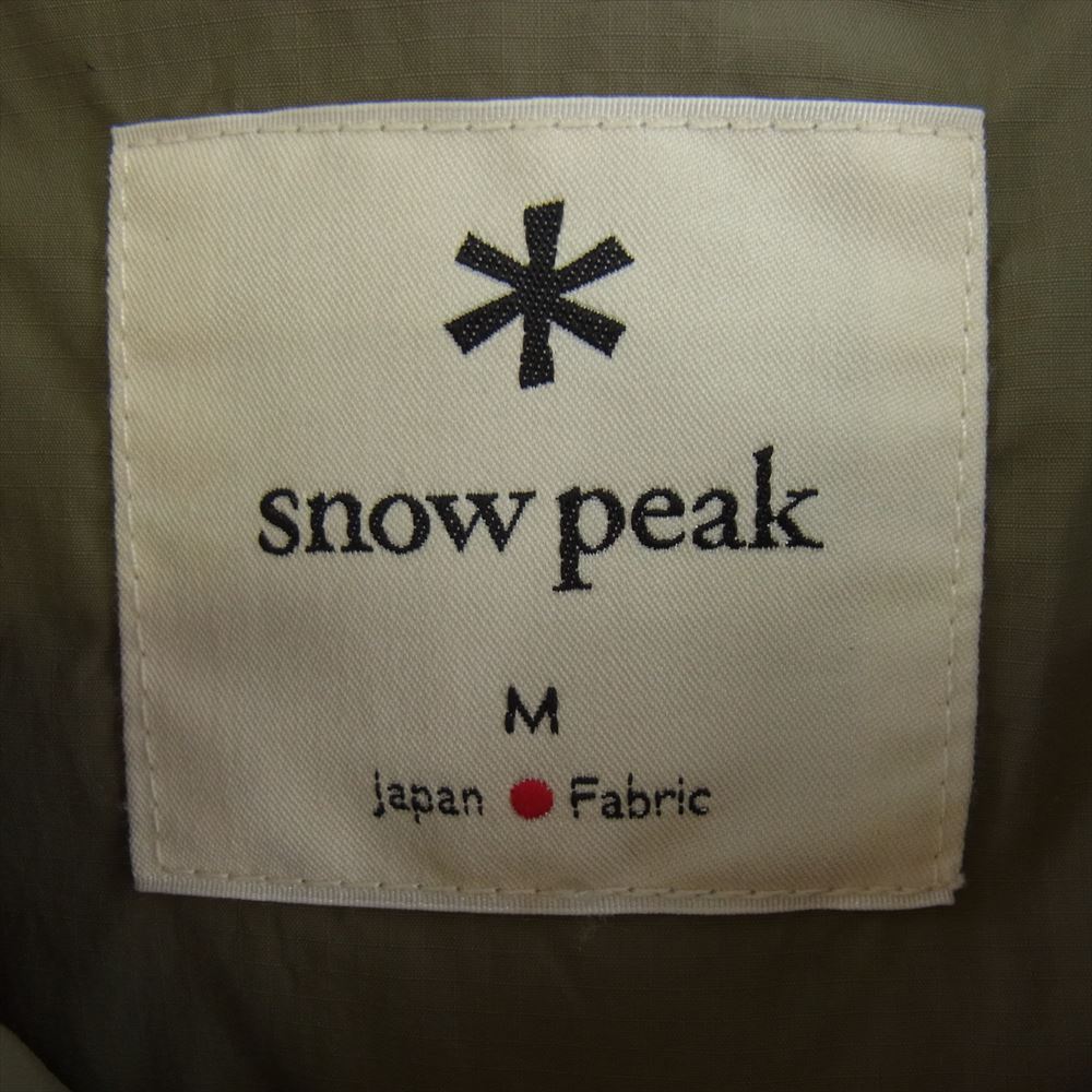 snowpeak スノーピーク JK-20AU016 Recycled Nylon Ripstop Down Coat リサイクルナイロン リップストップ ダウン ジャケット カーキ系 M【中古】