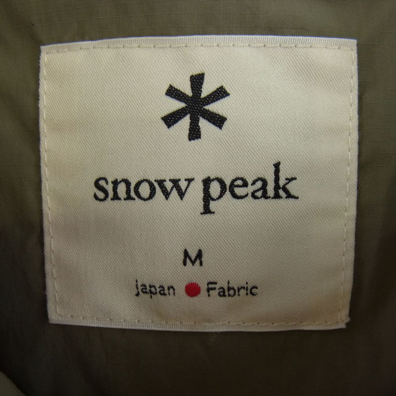 snowpeak スノーピーク JK-20AU016 Recycled Nylon Ripstop Down Coat リサイクルナイロン リップストップ ダウン ジャケット カーキ系 M【中古】