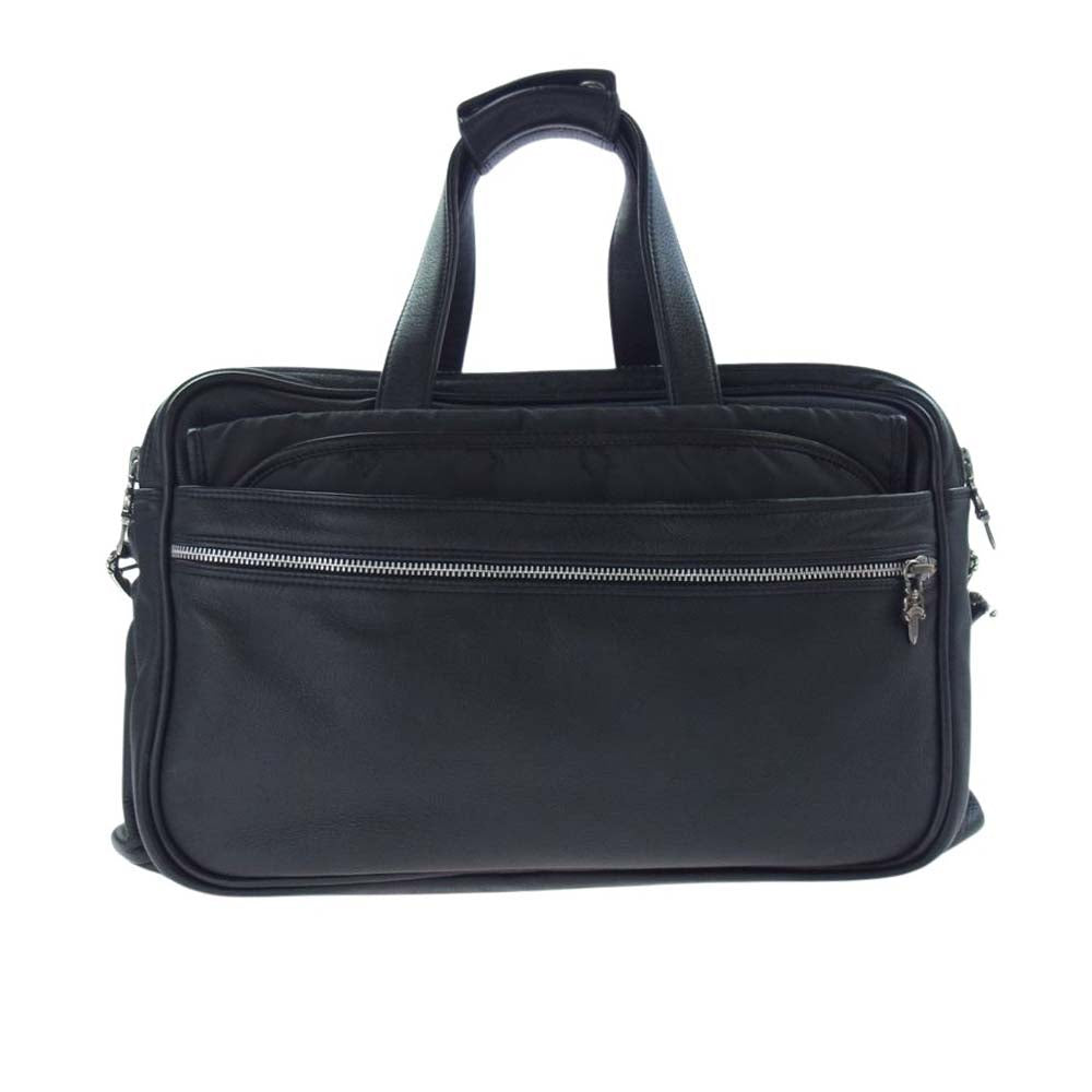 CHROME HEARTS クロムハーツ（原本無） BAG-DIAPER ダイパーバッグ プレーン マザーズバック ポーチ付 2WAY ショルダー ボストンバッグ ブラック系【中古】