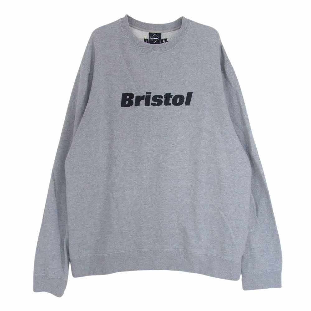 F.C.R.B. エフシーアールビー 17SS FCRB-178057 EMBROIDERY AUTHENTIC LOGO CREW NECK Bristol ロゴ クルーネック スウェット グレー系 XL【中古】