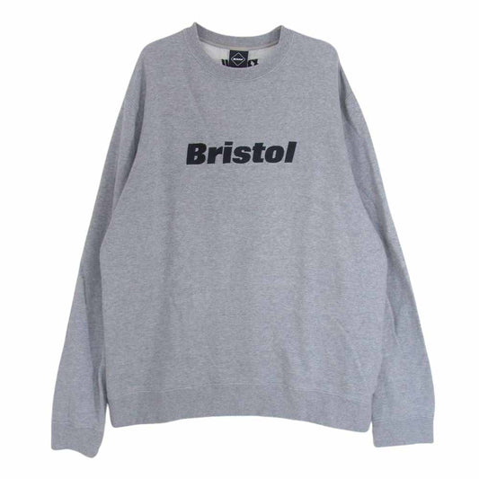 F.C.R.B. エフシーアールビー 17SS FCRB-178057 EMBROIDERY AUTHENTIC LOGO CREW NECK Bristol ロゴ クルーネック スウェット グレー系 XL【中古】