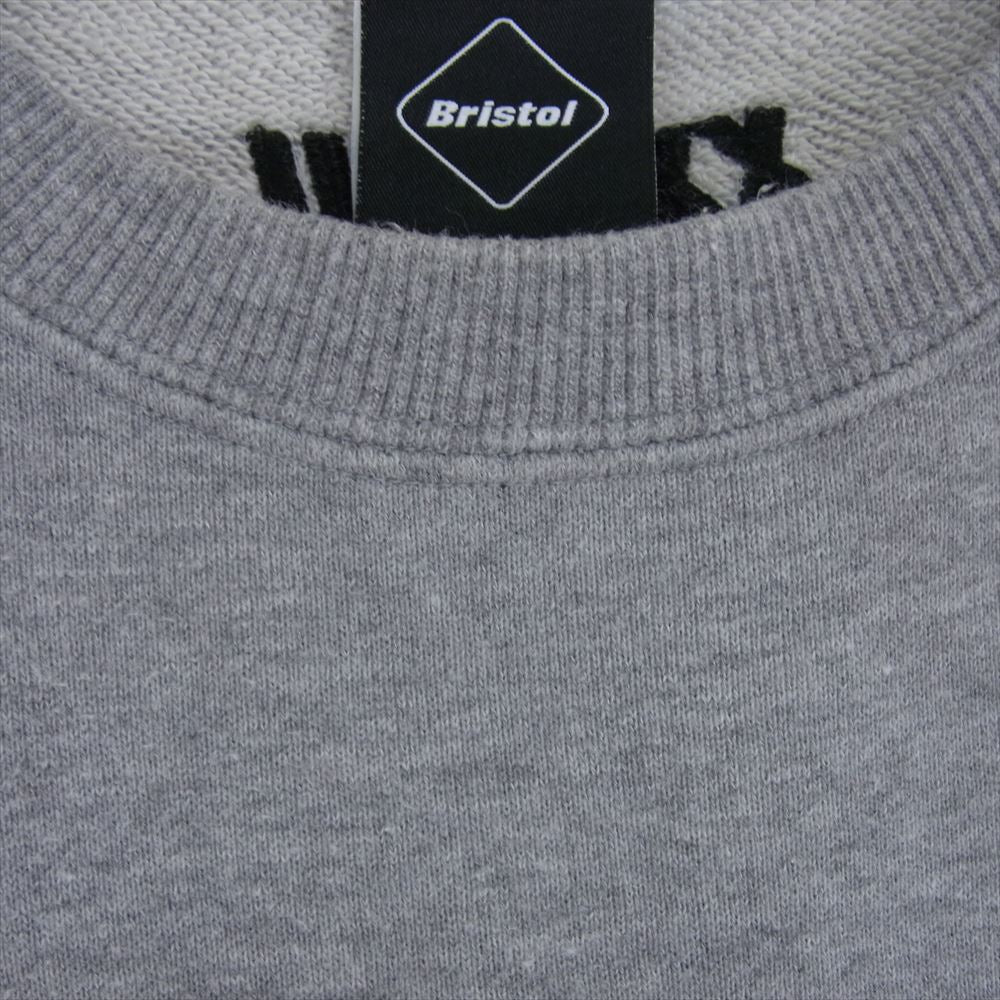 F.C.R.B. エフシーアールビー 17SS FCRB-178057 EMBROIDERY AUTHENTIC LOGO CREW NECK Bristol ロゴ クルーネック スウェット グレー系 XL【中古】