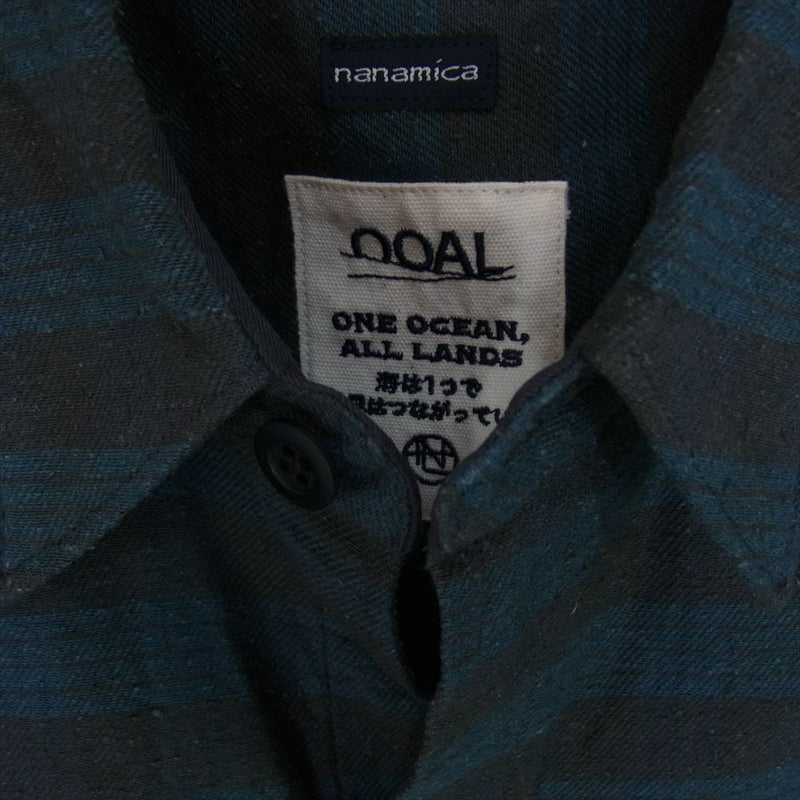 nanamica ナナミカ SUGF356 Cotton Silk Deck Shirt コットン シルク デッキシャツ チェックシャツ XL【中古】