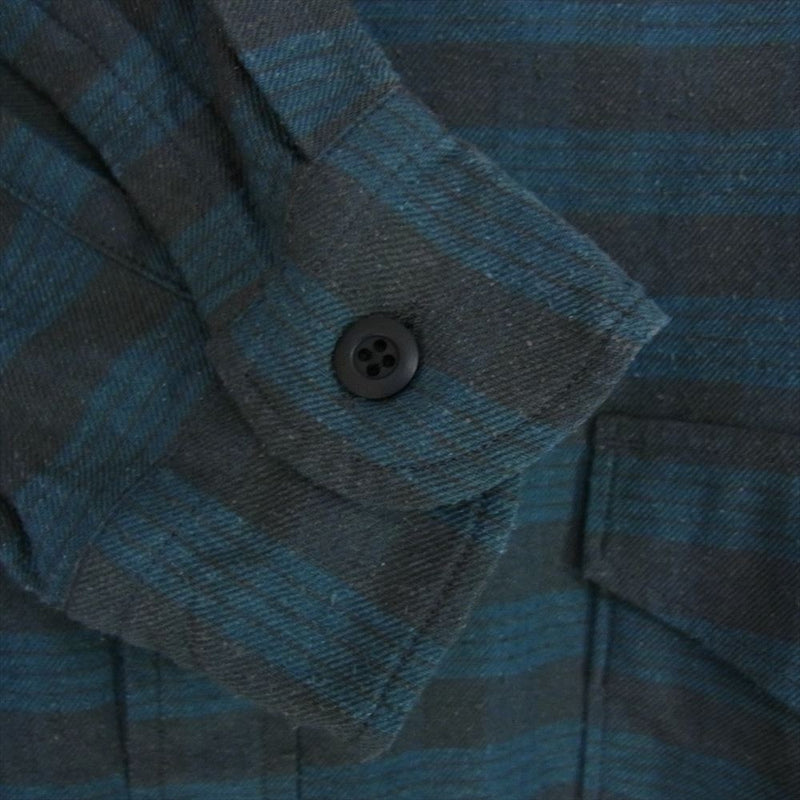 nanamica ナナミカ SUGF356 Cotton Silk Deck Shirt コットン シルク デッキシャツ チェックシャツ XL【中古】