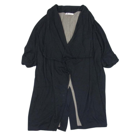 Alexander Wang アレキサンダーワン 1577-343-7435 T by ドルマンスリーブ 裏地付き ボタンレス 変形 カーディガン ブラック系 XS【中古】