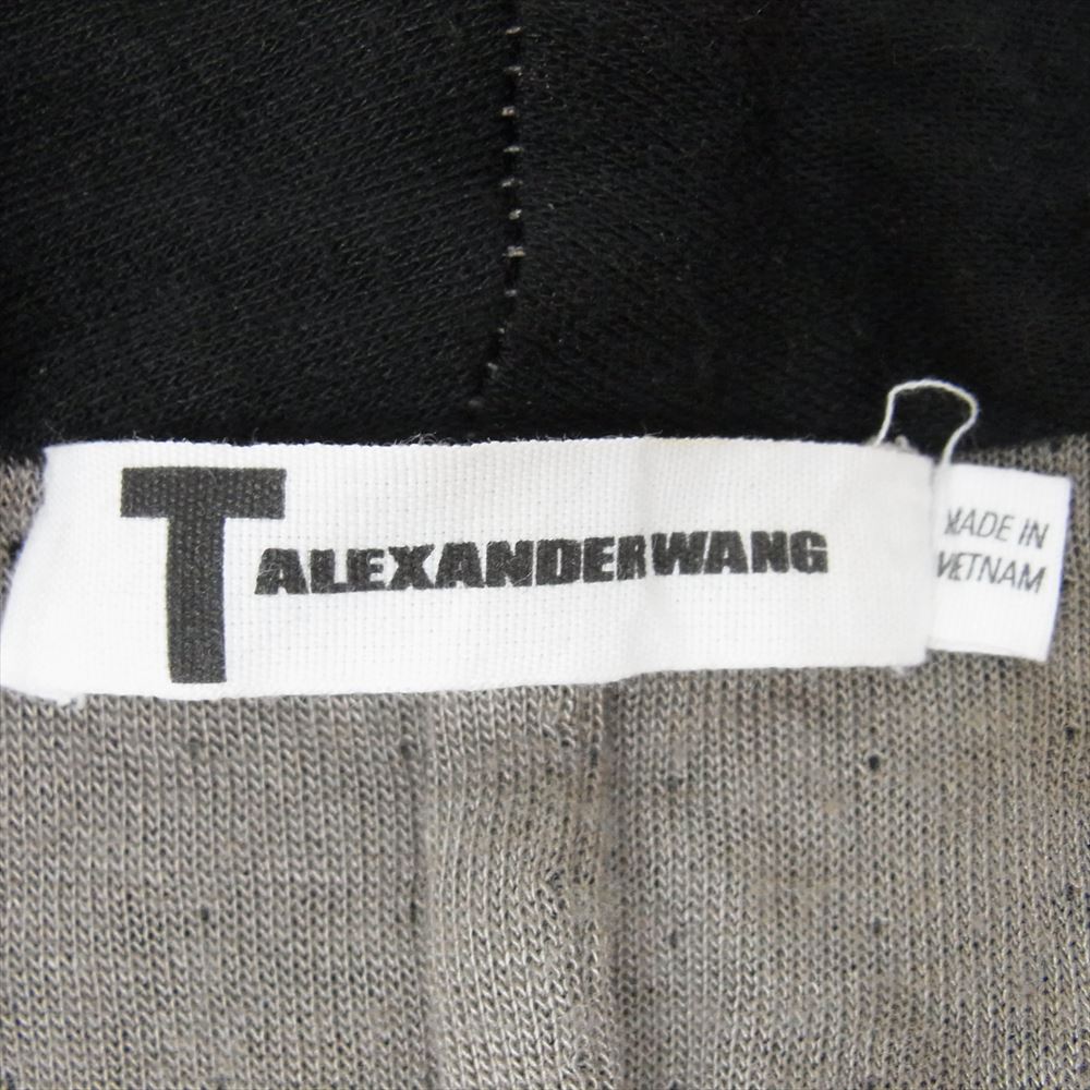 Alexander Wang アレキサンダーワン 1577-343-7435 T by ドルマンスリーブ 裏地付き ボタンレス 変形 カーディガン ブラック系 XS【中古】